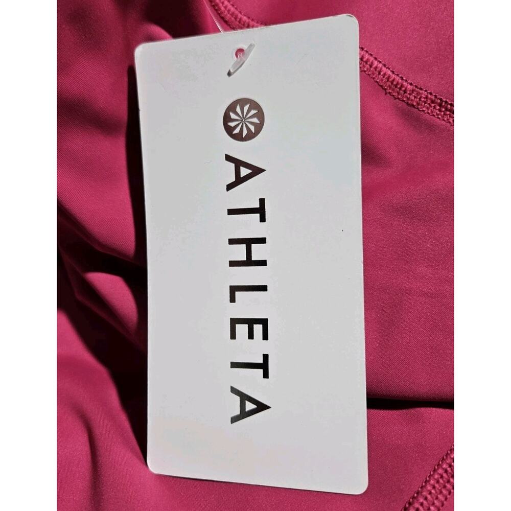 NWT Athleta Interval Stash 7/8 Tights Pink Size Large - Picture 3 of 4